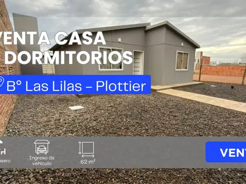 VENTA CASA 2 DORMITORIOS B° LAS LILAS - PLOTTIER