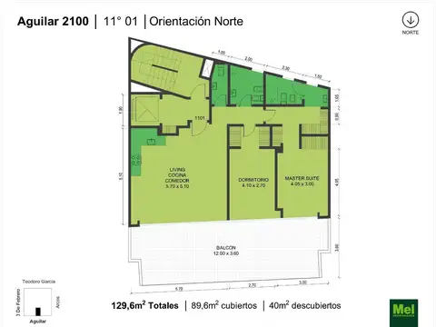 Aguilar 2100, Piso 11