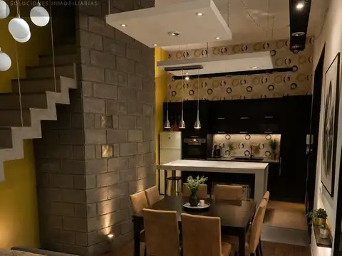 Depto Tipo Casa 3 ambientes con 1 baño