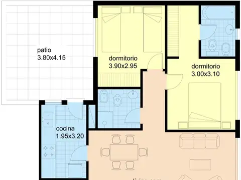 Departamento en Venta de 2 dormitorios