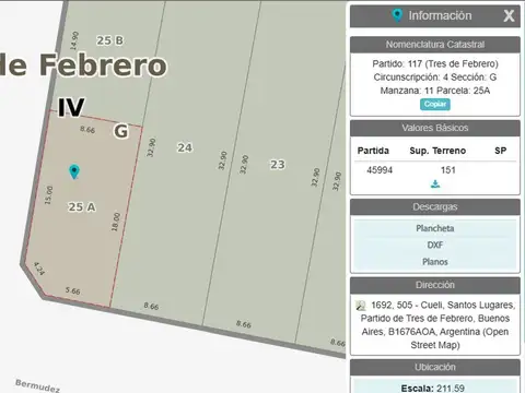 Terreno en Venta en Santos Lugares, USD 65.000