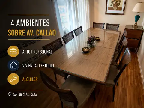 DEPARTAMENTO 4 AMBIENTES ALQUILER BALVANERA