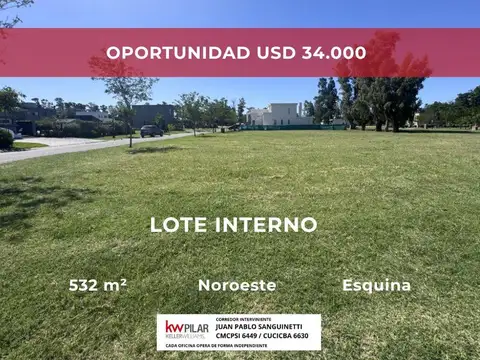 Lote interno en Venta en el Barrio Santo Tomás, Pilar, GBA Norte