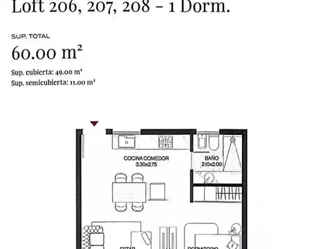 Departamento en Venta al Norte