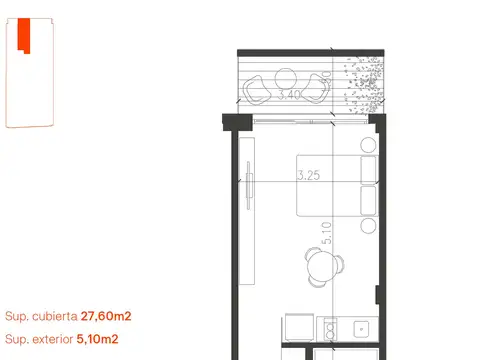 VENTA MONSERRAT 1 AMB 32,1 M2 TOTALES AMENITIES