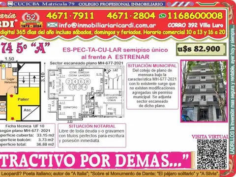Departamento en Venta en Villa Luro, Capital Federal