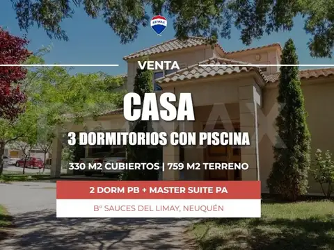VENTA CASA 3 DORM | PISCINA | SAUCES DEL LIMAY