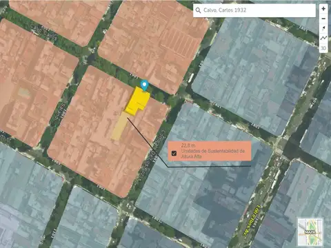 Terreno en Venta 7  mts Frente