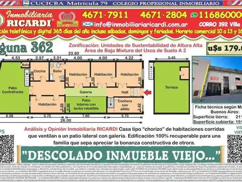 DESCOLADO INMUEBLE VIEJO... casona antigua HECHA POMADA