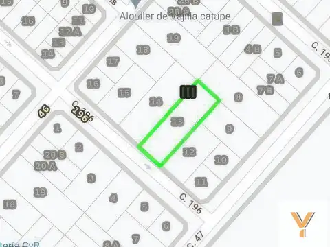 Terreno en Venta 60  mts Fondo