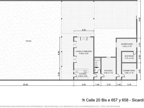Casa 4 ambientes con 1 baño