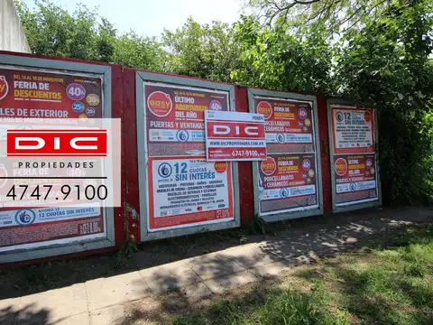 Terreno de 8.66x24.80 - Boulogne