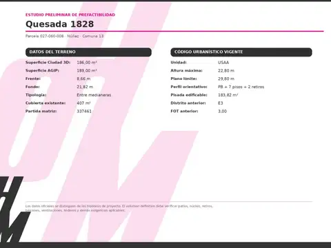 Terreno en Venta de 189,0 m2