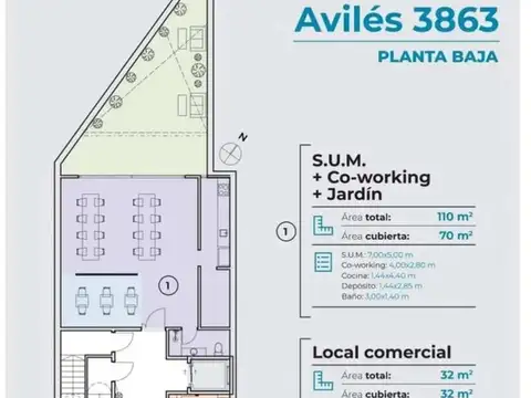 Virrey Avilés 3800, Piso PB