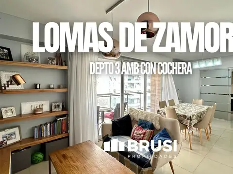 Departamento tres ambientes con cochera en venta