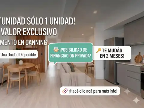 Departamento en venta 2 amb en Canning