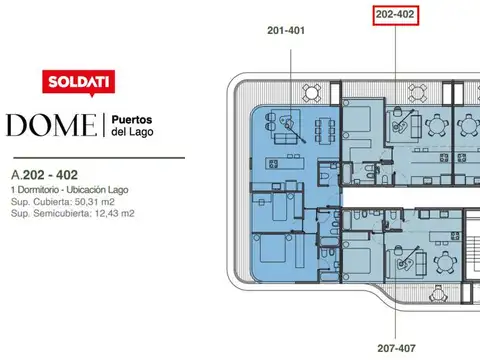 Departamento en Venta en Puertos, USD 259.300