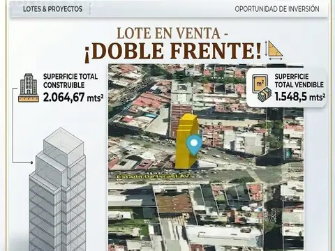 Terreno en Palermo para 10 pisos más 2 retiros