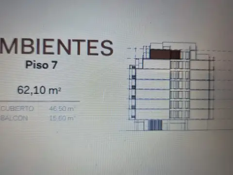 Espectacular 2 ambientes de 62m2