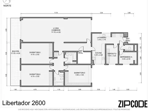 Departamento en Venta de 3 dormitorios