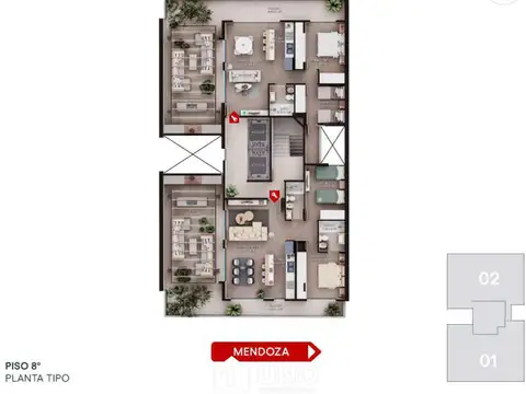 Departamento en Venta con 1 cocheras