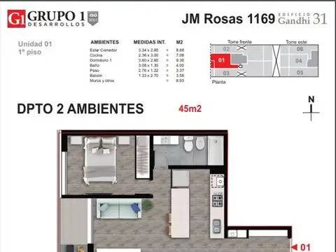Departamento 1 Dormitorio - Juan Manuel De Rosas 1169
