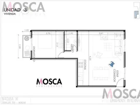Departamento en Venta de 1 dormitorio