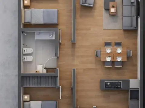 Depto Tipo Casa en Venta de 3 ambientes