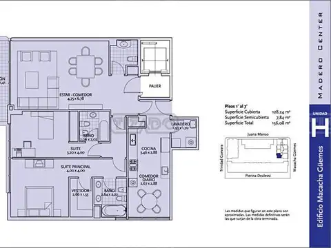 Departamento en Venta de 3 ambientes
