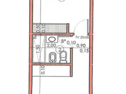 Departamento 2 ambientes con 1 baño