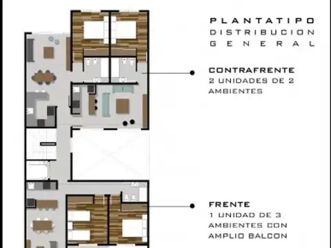 Departamento 3 ambientes con 1 baño