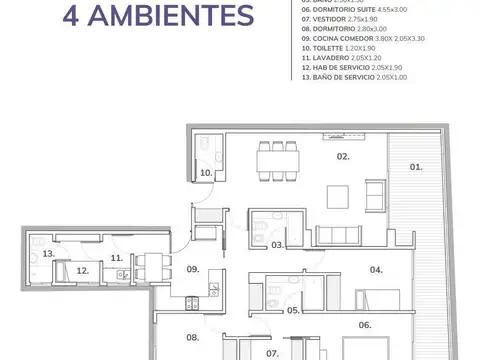 Departamento 2 ambientes con 1 baño