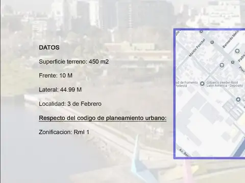 Terreno en Venta en Pablo Podesta, USD 160.000