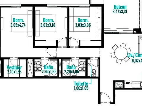 Departamento en Venta con 2 cocheras