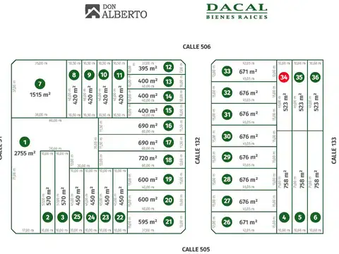 31 e/ 505 y 506 - Don Alberto - Lote 34