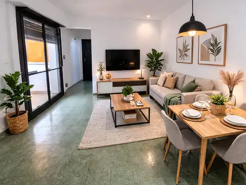 Departamento 2 ambientes contrafrente  con balcon x escalera bajas expensas