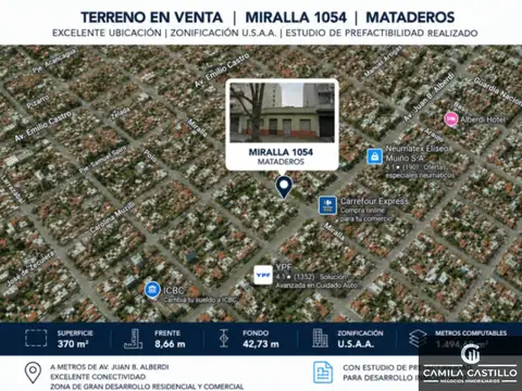 Terreno en Venta en Mataderos, Capital Federal