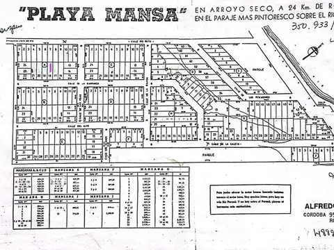 VENTA LOTE EN PLAYA MANSA ARROYO SECO