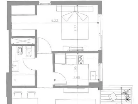 Departamento en Venta de 1 dormitorio