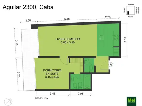 Aguilar 2300, Piso 2