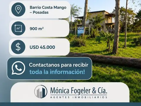 Terreno en Venta de 900,0 m2