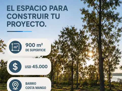 Terreno en Venta 20  mts Fondo
