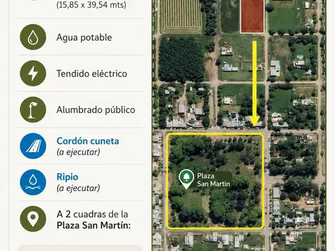 Terreno en Venta en Presidente Roca, USD 24.000