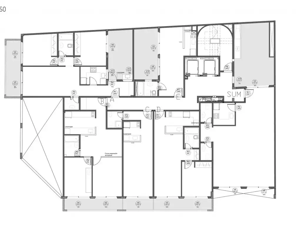 Edificio de 9 pisos con unidades de 1, 2, 3 y 4amb en Caballito