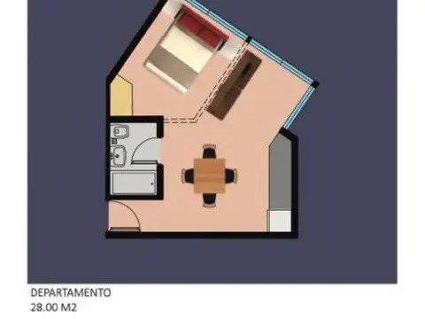 Departamento en Venta de Monoambiente