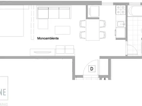 Departamento en Venta de Monoambiente
