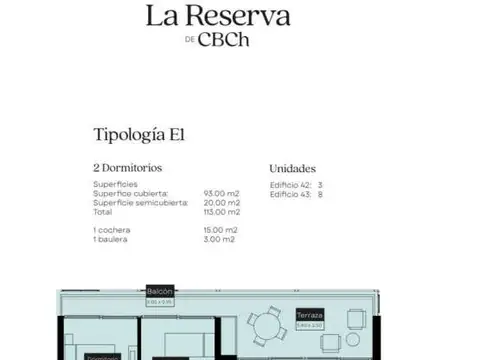 Departamento en Venta con 1 cocheras