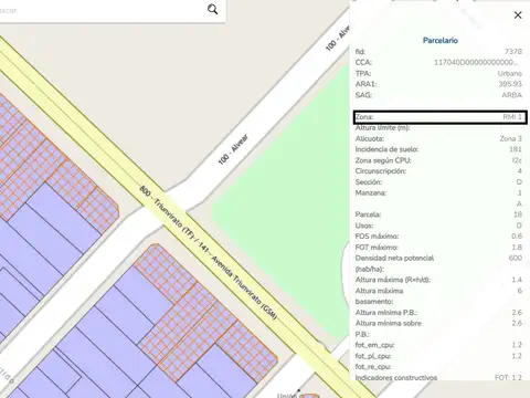 Terreno en Venta, FOT 1,8