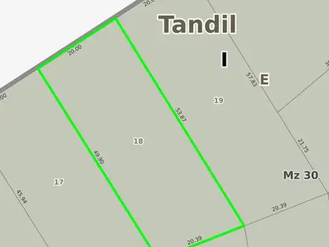 Terreno en Venta de 1037,0 m2