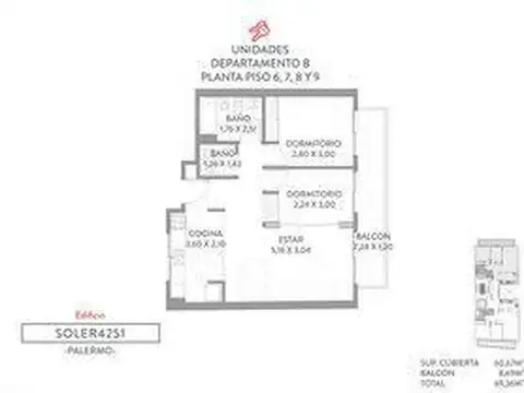 DEPARTAMENTO DE 3 AMBIENTES A ESTRENAR EN VENTA EN PALEMO SOHO CON AMENITIES FULL OPORTUNIDAD